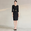 IWY/经典黑色西装连衣裙高端珠宝销售接待职业装正式场合工作服243020Q1 商品缩略图3