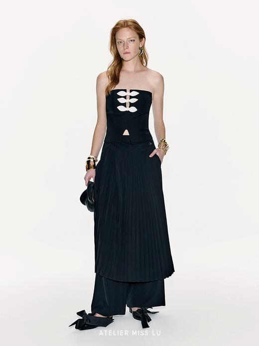 【反叛甜心】撞色兔耳蝴蝶结设计抹胸上衣 商品图2