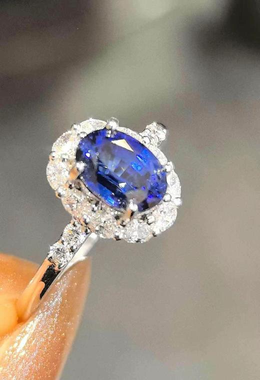 1.58ct刻面蓝宝石戒指 商品图0