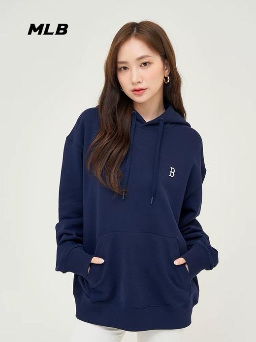 MLB男女情侣纯色套头宽松时尚连帽运动卫衣24秋季新款3AHDB0144【无货退款介意勿拍】 商品图4