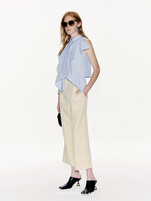 【飞马晴空】立体裁片拼接设计无袖衬衫上衣 商品图3