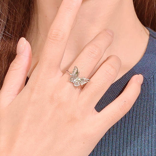 【招财蝴蝶】卡蒂罗/KADER 光影蝴蝶女戒 闭口 流光蝴蝶闺蜜款女戒 闪闪蝶舞亚文化镜面设计冷淡风配饰闪耀吸睛 商品图3