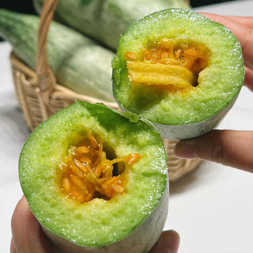 「头茬甜瓜」山东羊角蜜甜瓜 净重3-4.5斤普箱装 个大饱满 甜蜜多汁 清脆可口 现摘现发 新鲜水果 商品图5