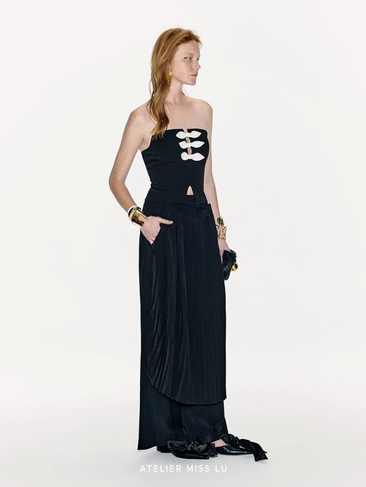 【反叛甜心】撞色兔耳蝴蝶结设计抹胸上衣 商品图3