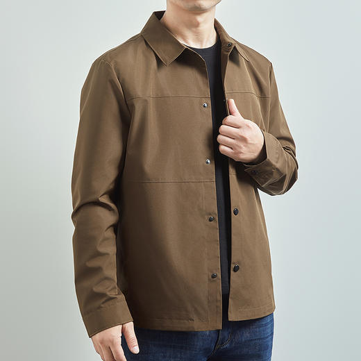 【新款DWD】大依优型加肥加大码休闲翻领夹克高级春秋新款商务夹克衫上衣男士 商品图4