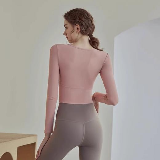 跃牌【瑜堂系列】运动套装免穿内衣时尚休闲瑜伽套装无缝裸感健身套装JYMC021 商品图3