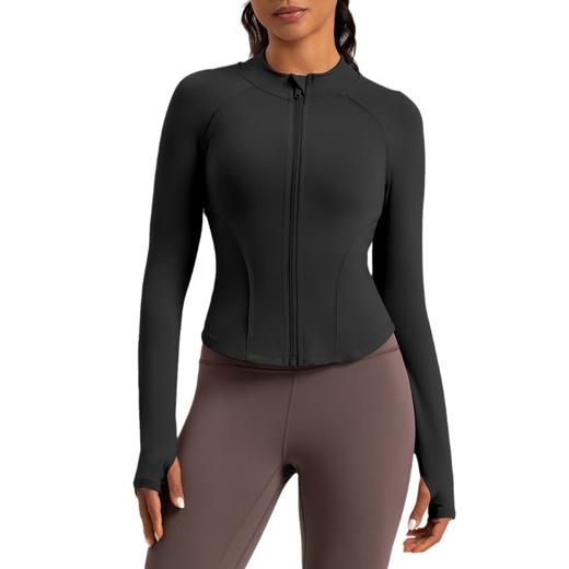 跃牌【倚窗听雨】系列 秋冬新款立领瑜伽外套加绒裸感修身运动拉链长袖WT12 商品图3