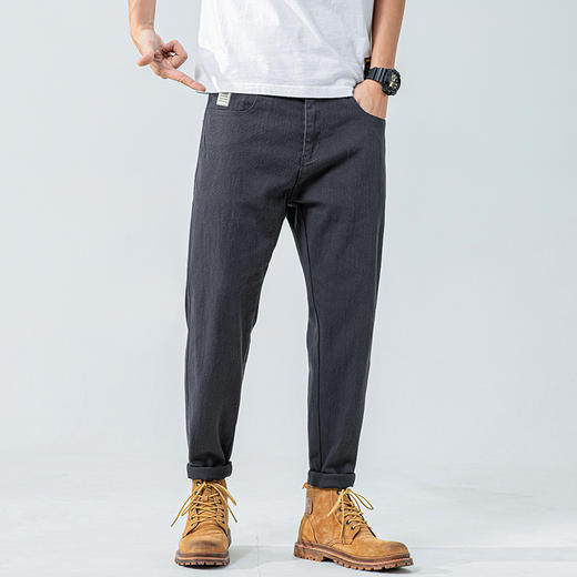 【新款DYG】大依优型大码夏季休闲裤男修身弹力哈伦小脚裤加肥加大码长裤男士潮牌哈伦裤胖 商品图6