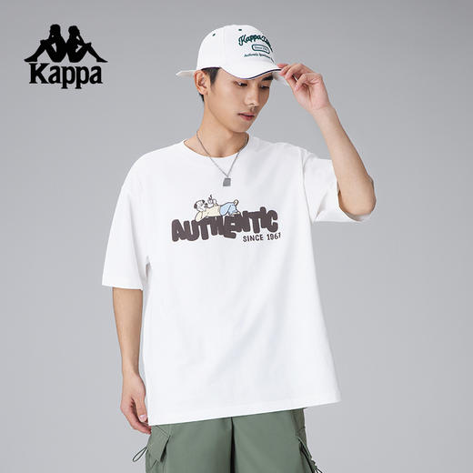 Kappa卡帕背靠背2025新款情侣纯棉宽松短袖男运动休闲T恤上衣女款 商品图1