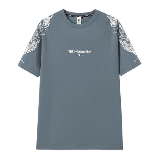 ONIARAI/鬼洗25春夏新品游侠飞鹰肩甲凉感插肩袖短T男式 B840273 商品图3
