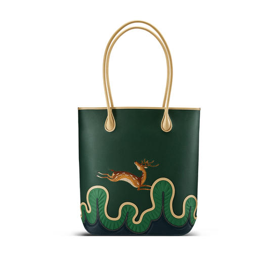 “逐鹿纹”木镶嵌马赛克托特包 商品图6