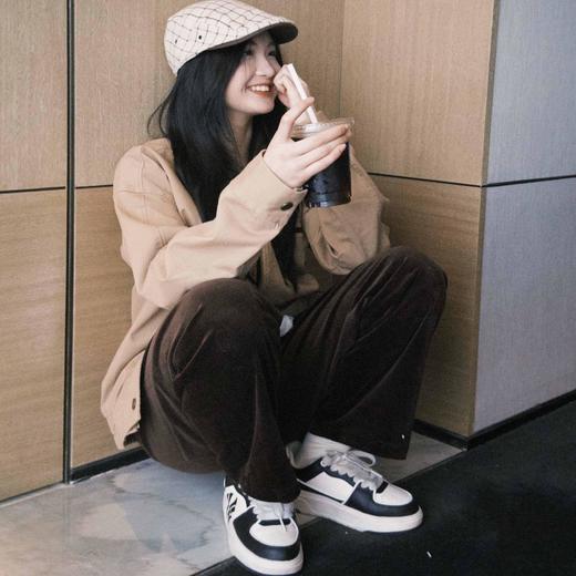 顺丰包邮洛诗琳35828复古文艺气质深巧克力色灯芯绒直筒裤876 商品图1