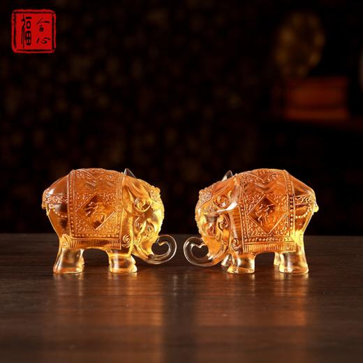 【易德老师推荐】古法琉璃福象一对 商品图2
