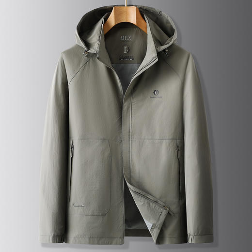 【可拆卸帽】【DWP】大依优型大码运动休闲夹克衫上衣男春季加肥大码户外登山服外套 商品图1