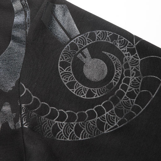 ONIARAI/鬼洗25春夏新品鬼和艺圣兽丸落肩短男式休闲恤 B830184 商品图3