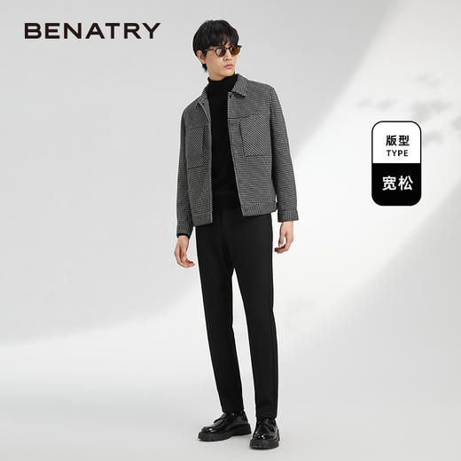 贝纳川黑白细格设计男士休闲夹克ECK300010402 商品图2