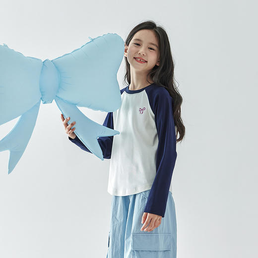 棵初 2025春夏第一波新品-插肩长袖T恤844K256003MJ 商品图2