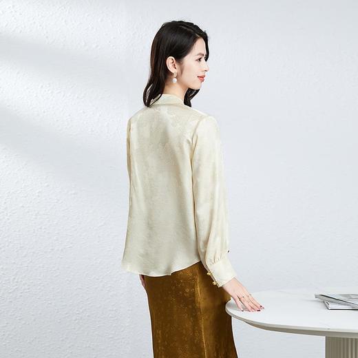 【高货kbnq】全新升级【铂金会员367/天猫489/差价122】(14217)洛诗琳真丝桑蚕丝衬衫女2025春季新中式轻奢气质款上衣 商品图3