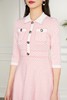 Le Malene 粉色千鸟格纹针织连衣裙 11561 商品缩略图3