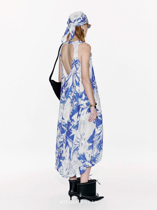 【奥法庄园】品牌定染印花桑蚕丝亚麻混纺丝巾 商品图3