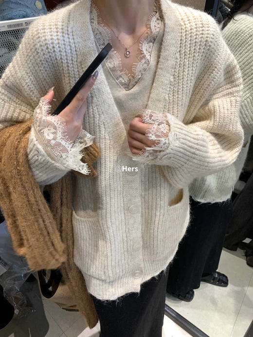 hers羊驼韩系开衫 商品图0