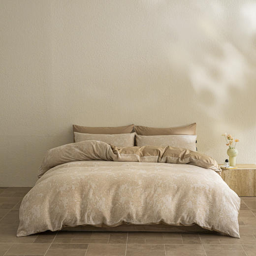 【宝藏睡感】全棉A类纯棉纱布四件套三层纱布色织提花+斜纹全棉 双人床儿童床学生床三件套 商品图7