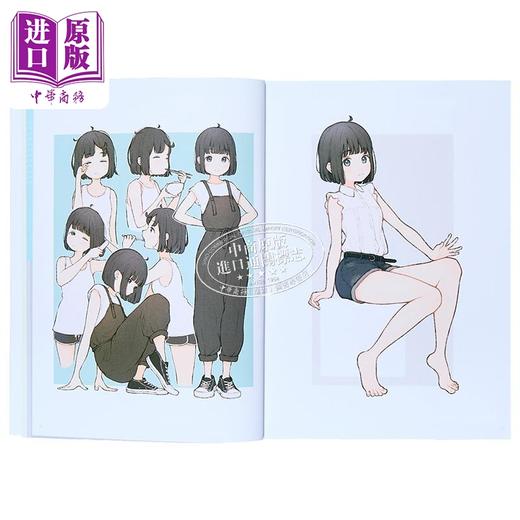【中商原版】川口イッサ俏皮可爱的女孩插画姿势集 日本漫画插画教程指南 港台艺术原版 川口イッサ 北星出版 商品图2
