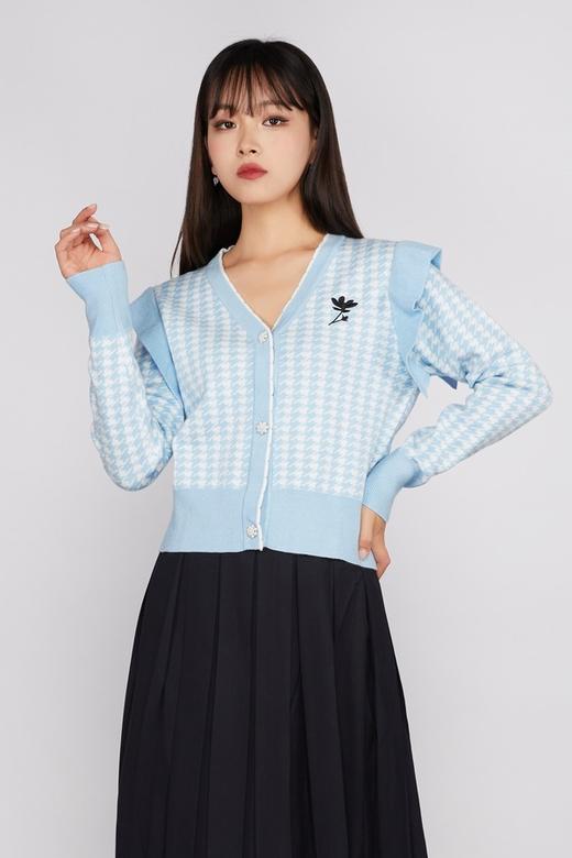 amadella 蓝色千鸟格纹开衫外套 11564 商品图0