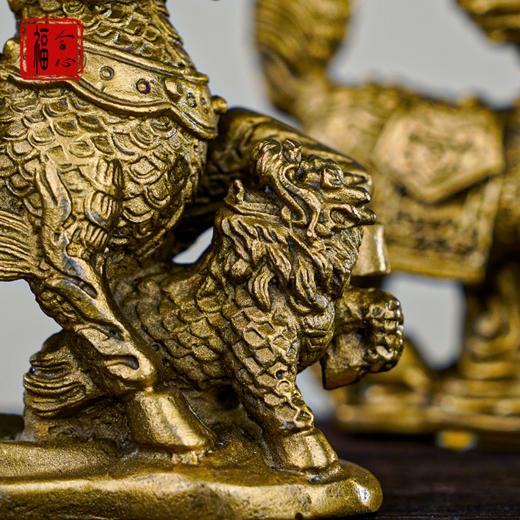 【黄老师推荐】黄铜麒麟一对 商品图5
