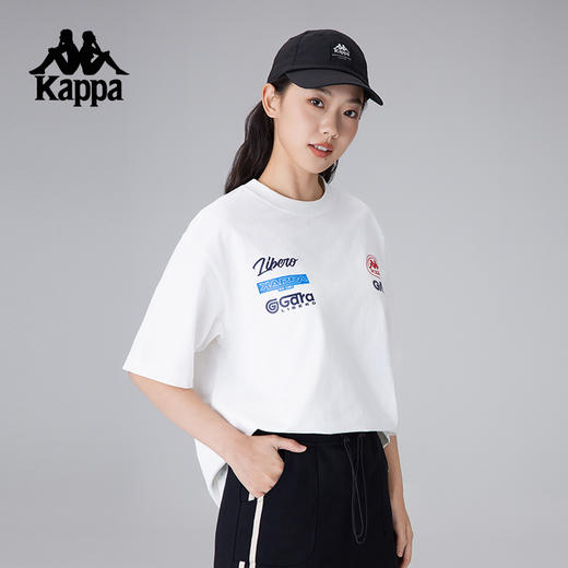 Kappa卡帕背靠背运动短袖情侣新款美式休闲T恤女纯棉印花上衣男款 商品图4