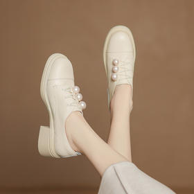 【预售5天】超轻超软舒适洋气乐福鞋厚底百搭圆头深口粗跟小皮鞋ZYY&A1140