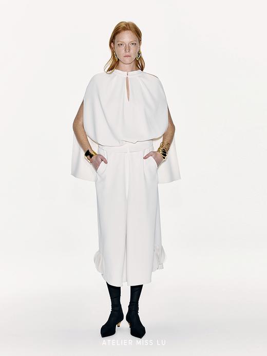 【云朵骑士】露肩开衩长袖廓形上衣 商品图0