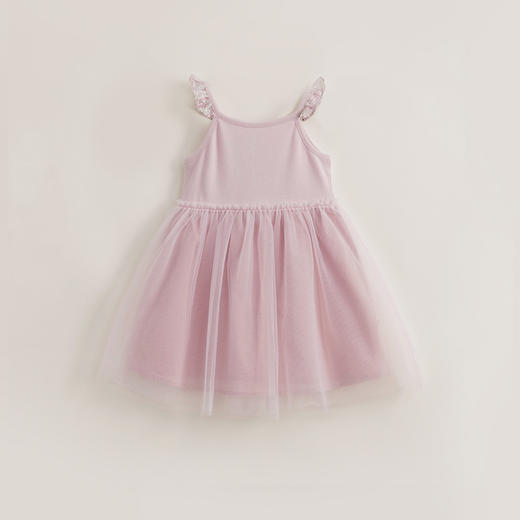 【马克珍妮 芦芙】夏装女童弹力网纱连衣裙 儿童公主裙230731 商品图2