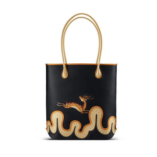 “逐鹿纹”木镶嵌马赛克托特包 商品图9