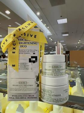 650直邮 kielhs科颜氏牛油果眼霜28ml➕14ml套装  美国代购，无中文标签，介意慎拍