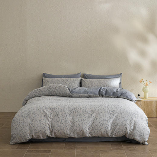 【宝藏睡感】全棉A类纯棉纱布四件套三层纱布色织提花+斜纹全棉 双人床儿童床学生床三件套 商品图8