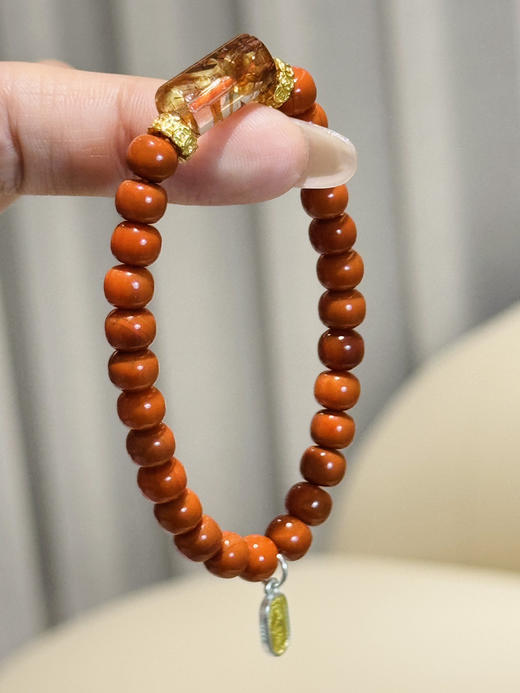 【中国红·静女】静女其姝 美人之贻 晶体干净 发晶成簇 能量强 商品图1