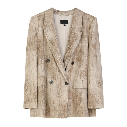 NEELLY纳俪商场同款春季新款时尚扎染百搭西装外套女廓形显瘦上衣N25023W01106 商品图3