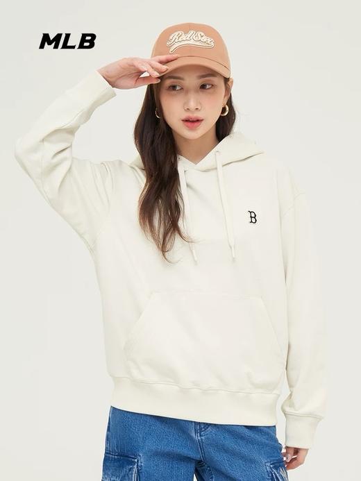 MLB男女情侣纯色套头宽松时尚连帽运动卫衣24秋季新款3AHDB0144【无货退款介意勿拍】 商品图1
