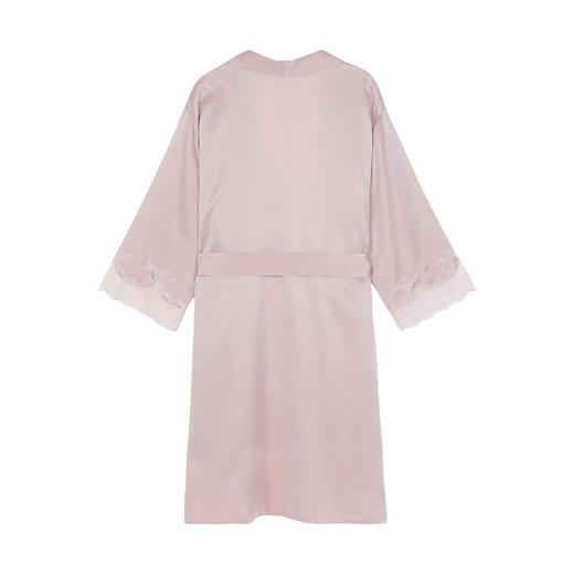 【3F】安莉芳轻奢桑蚕丝女士蕾丝纯色家居睡袍EL00855 商品图1