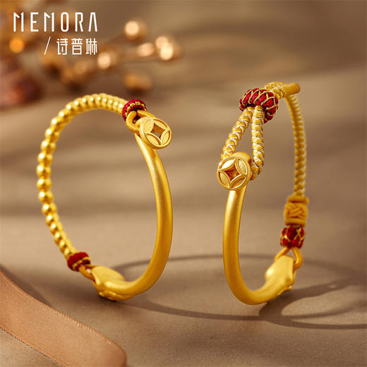 【福利拼团】灵蛇献瑞系列 黄金蛇镯手链 足金生肖蛇半镯半链手链气质女士礼物MEMORA诗普琳HBE09301、HBE09302（线上专供） 商品图12