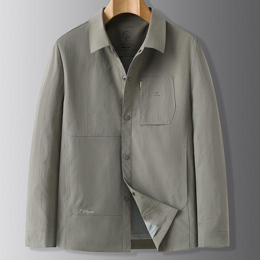 【DWP】大依优型大码加肥大码休闲翻领茄克外套男春季单排扣上衣肥佬宽松男士 商品图0