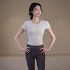 跃牌【瑜堂系列】条纹运动短袖t恤女新款透气健身短袖夏季显瘦瑜伽服上衣JYTD001 商品缩略图4