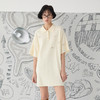 谜底POLO领针织连衣裙短袖2025春款文艺风oversize裙子251MZ0386 商品缩略图0