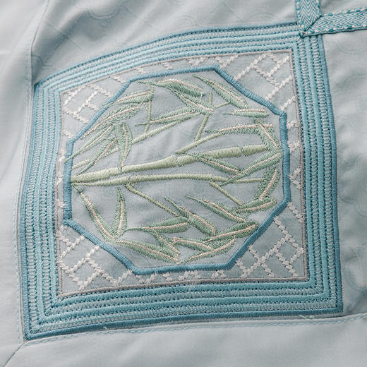 多喜爱 60S长绒棉四件套-姑苏竹春【精美刺绣】【礼盒包装】 贡缎工艺 芬纳诺抗菌 东方禅绣 新疆长绒棉 商品图4