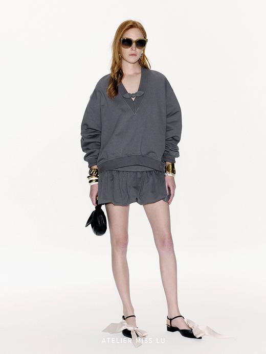 【泡泡土星】裙摆花苞设计短款裙裤 商品图0