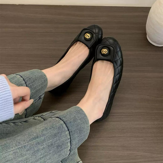 【69购】小香风公主鞋丨珍珠玛丽珍鞋子女软底平底一脚蹬通勤单鞋z 商品图2