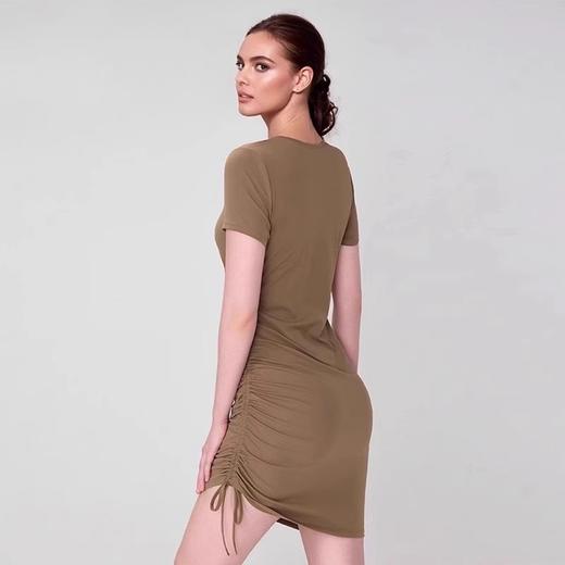 【3~5天发货】跃牌【美度空间】系列 新款夏季圆领连衣裙褶皱抽绳裙子LYQ42024 商品图2