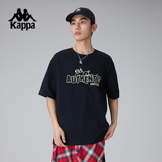 Kappa卡帕背靠背2025新款情侣纯棉宽松短袖男运动休闲T恤上衣女款 商品图3