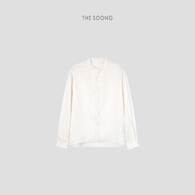THESOONG"巴黎风情"天然亚麻吸湿妙感暗扣立领衬衫外套HZCS6165